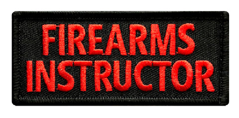 Firearms Instructor Front Panel Patch ["Hook Brand" Fastener - 8.0 X 3.0 inch - F5]