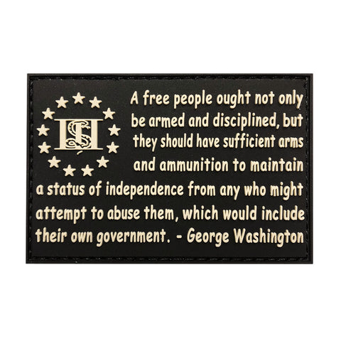 A Free People George Washington Quote Patch (PVC)