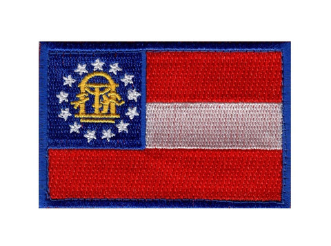 Georgia State Flag Patch (Embroidered Hook)