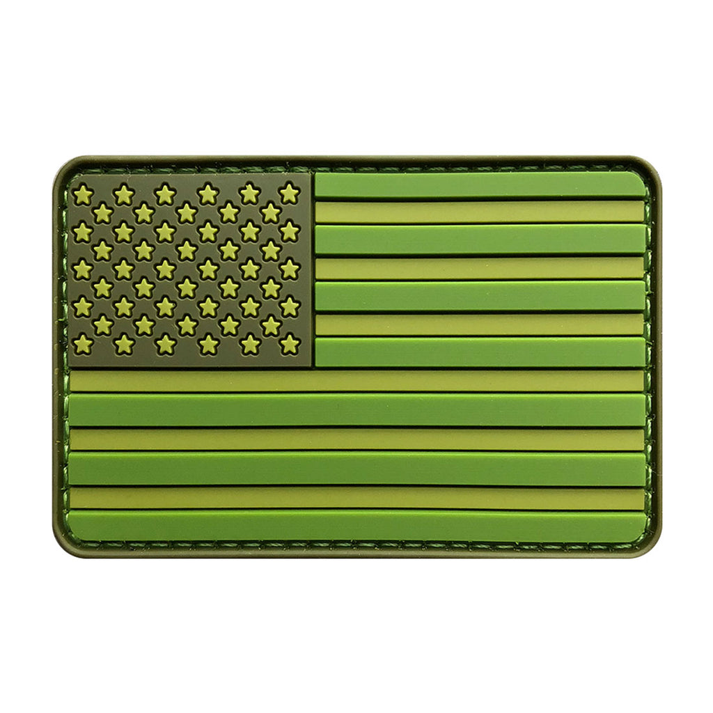 American Flag Patch (PVC) (Green) – MILTACUSA