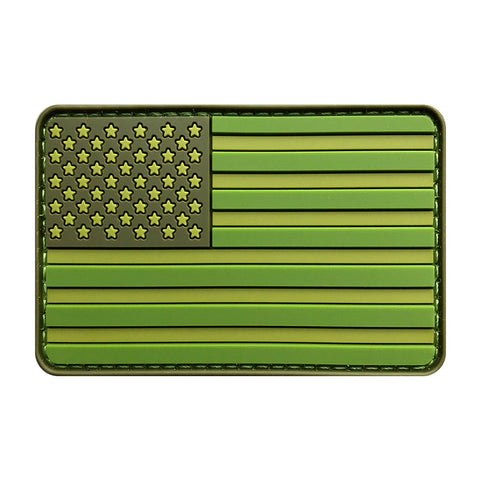 American Flag Patch (PVC) (Green)