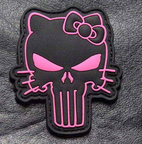 Hello Kitty Punisher Patch PVC