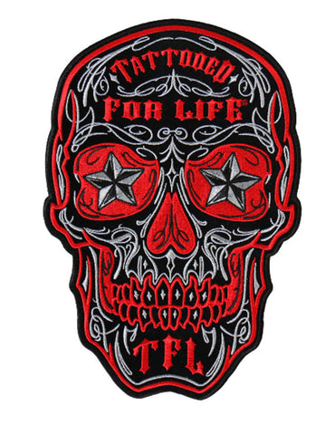 Day of the Dead Tattooed For life Patch [iron on Sew on -P41]