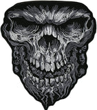 Huge Evil Giant Skull Jacket Vest Back Patch [Iron on Sew on -11.0 X 9.5 inch]