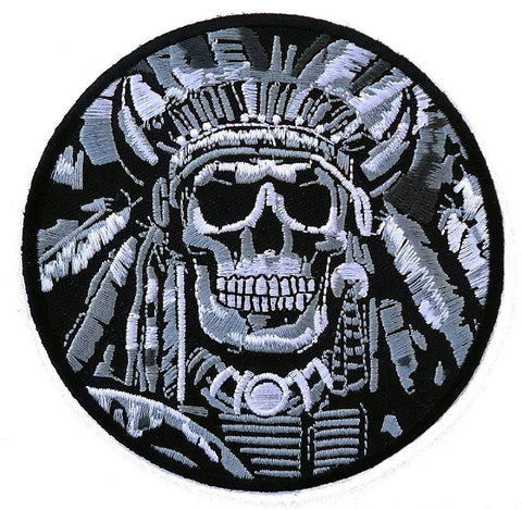 Native American Indian Chief Skull Patch