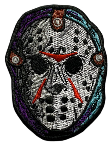 Jason Voorhees Embroidered Mask Patch (3.25 X 2.0"Hook Brand" Fastener -JS6)