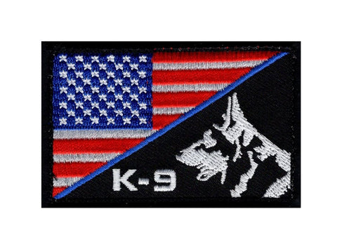K9 American Flag Thin Blue Line Patch