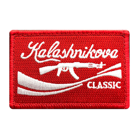 Kalashnikova Classic Patch (Embroidered Hook) (Red/White)