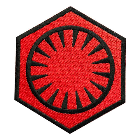 Star Battles First Order Tactical Patch (“Hook Brand” Fastener - 3.5 inch - Red/Blk)