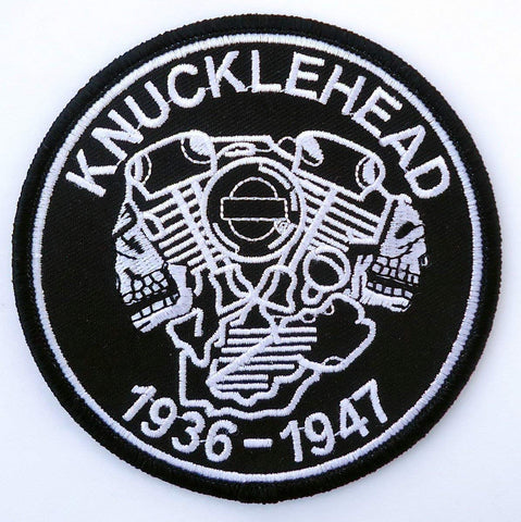 Knucklehead Engine 1936 Triumph Skull Biker Cafe Racer Patch 