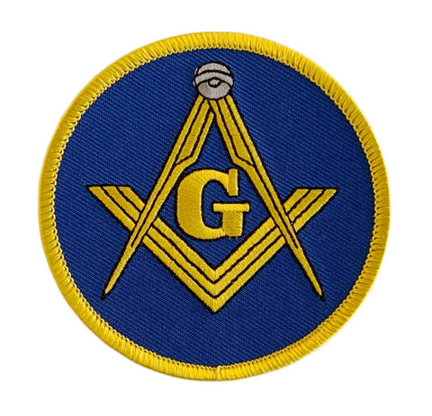 Miltacusa Masonic Logo G Square Freemason Compass Patch (Iron on Sew on - MP7)