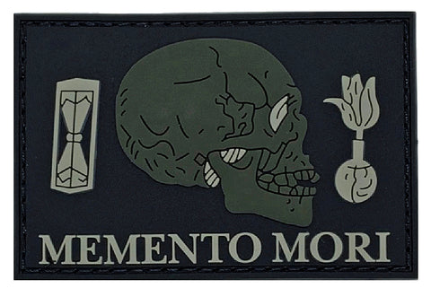 Memento Mori Patch [3.0 X 2.0 -PVC Rubber -“Hook Brand” Fastener -MM9]