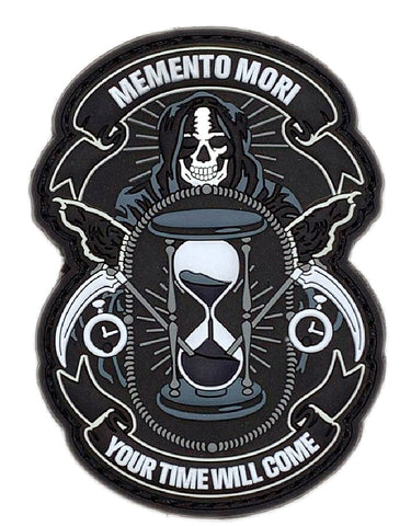 Memento Mori Your Time Will Come Patch [3D-PVC Rubber -“Hook Brand” Fastener -MM10]