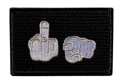 Miltacusa Middle Finger FCK Tactical Patch [Hook Fastener - 3.0 X 2.0]