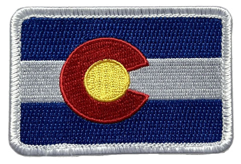 Colorado State Flag Embroidered Patch [Hook Fastener Backing - 3.0 X 2.0 inch - CF8]