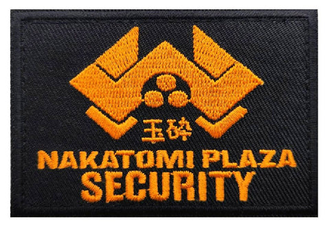 Nakatomi Plaza Security Embroidered Patch [3.0 X 2.0 -Hook Fastener Backing - NP8]