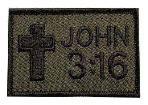 John 3:16 Christian Bible Jesus God Patch ("Iron On Sew On -MIL1)