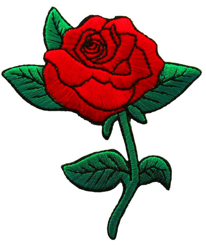 Red Rose Ladies Decorative Embroidered Patch [Iron on Sew on -R2]