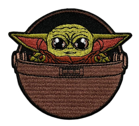 Mandalorian Child Pod Baby Embroidered Patch [“Hook Brand” Fastener - CP5]