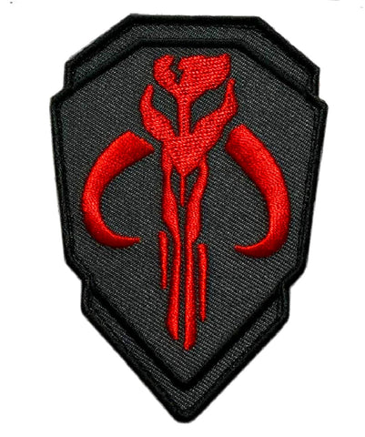 Mandalorian Skull Shield Patch ["Hook Brand" Fastener - MS4]