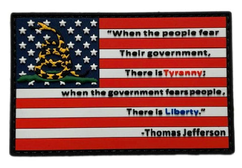 Don't Tread on Me Gadsden USA Flag Liberty Patch [ PVC Rubber - UG5]