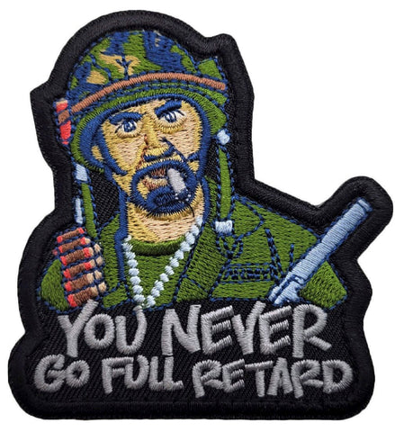 Tropic Thunder You Never Go Full Morale Patch [Hook Fastener Backing - 3.0 inch -YZ7]