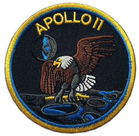 NASA Apollo 11 Mission Landing Patch [“Hook Brand” Fastener - 3.0 inch- NE8]