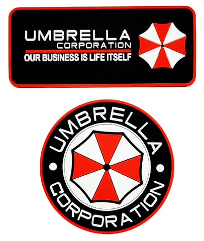 Umbrella Corporation Our Business Patch [2PC Bundle- PVC Rubber -“Hook Brand” Fastener -C1,C2]