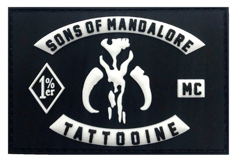 Sons of Mandalore 1% er MC Tatooine Patch [3D-PVC Rubber -“Hook Brand” Fastener -SM1]