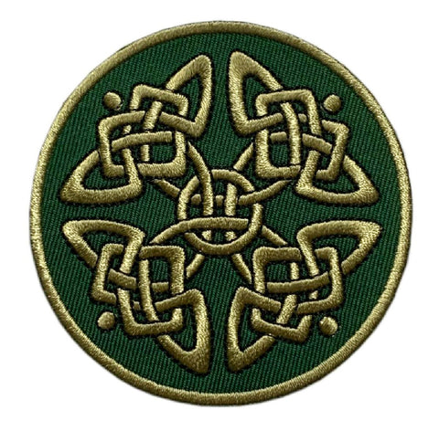 Celtic Knot Irish Tattoo Embroidered Patch [Iron on Sew on -3.0 inch - C3]