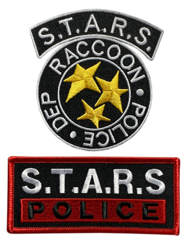 Resident Evil S.T.A.R.S Raccoon Police Patch (2PC Bundle -Iron on Sew on-ST1)