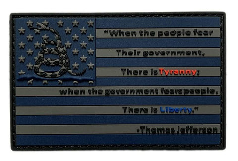 Don't Tread on Me Gadsden USA Flag Liberty Patch [ PVC Rubber - UG7]