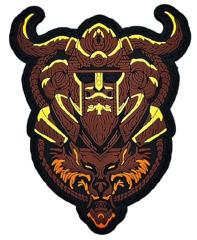 Viking Wolf Warrior Odin God Patch [PVC Rubber- “Hook Brand” Fastener-WV1]