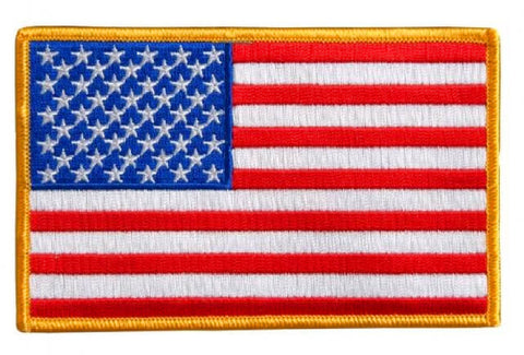 USA American Flag Embroidered Patch [5.0 X 3.0 inch Iron on Sew on -MTF13]