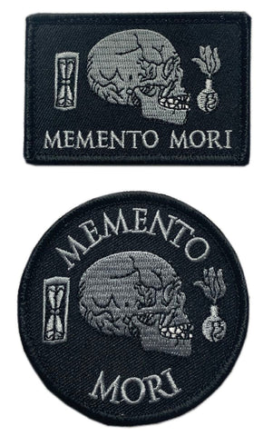 Memento Mori Embroidered Patch [2PC Bundle -"Hook Brand" Fastener-MM6,7]