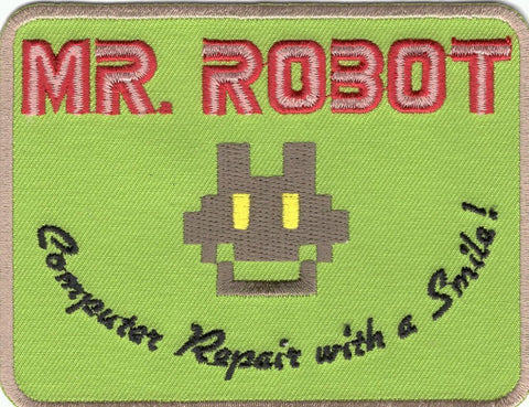 Mr. Robot Fsociety Patch (Embroidered Hook) (Green)