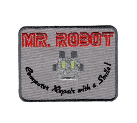 Mr. Robot Fsociety Patch (Iron On) (Grey)