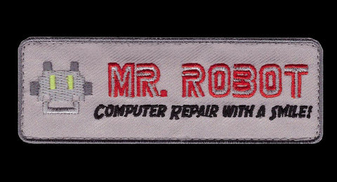 Mr. Robot Fsociety Patch (Embroidered Hook) (Grey)