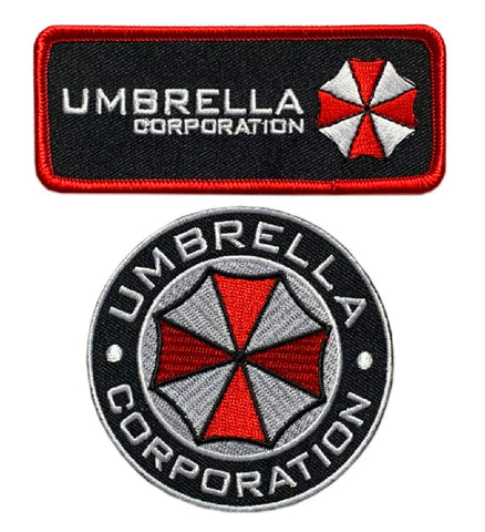 Resident Evil Umbrella Corporation Costume Patch [2PC - “Hook Brand” Fastener]