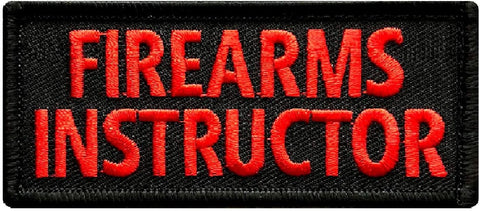 Firearms Instructor Back Panel Patch [11.0 X 4.0 - "Hook Brand" Fastener-F11]