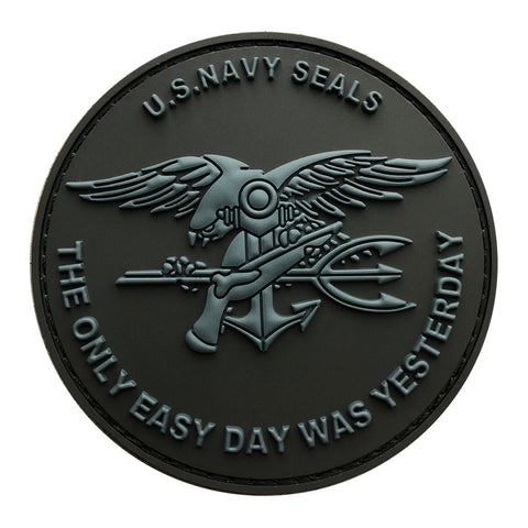 US Navy Seals The Only Easy Day Was Yesterday Patch PVC