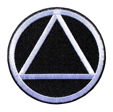 Alcoholics Anonymous Embroidered Iron on Sew on Patch (3.0 inch -GP3)