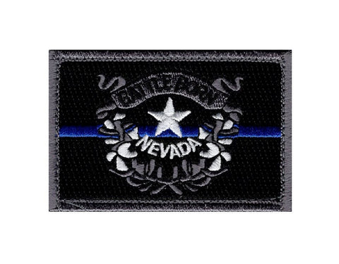 Nevada State Flag Thin Blue Line Patch