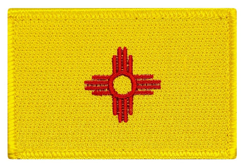 New Mexico State Flag Morale Patch ["Hook Brand" Fastener -3.0 X 2.0 - PN8]