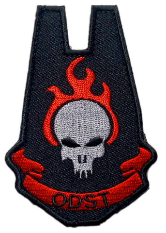 Halo ODST Red/Blk Tactical Patch [3.5 inch -"Hook Brand" Fastener - HT7]