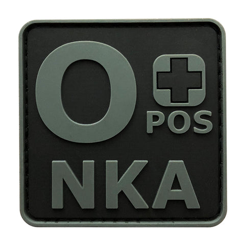 Blood Type O+ Positive NKA ACU Patch (PVC)