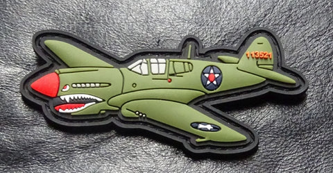 Flying Tigers P-40 Warhawk WWII Fighter Plane Patch (PVC)