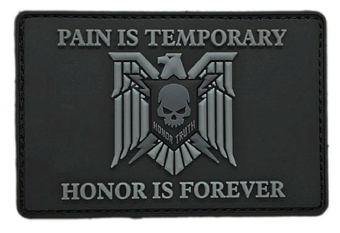 Honor is Forever Skull Eagle Honor Truth Patch [3.0 X 2.0 -PVC Rubber -Hook Fastener Backing -HT2]