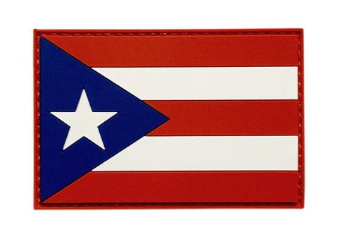 Puerto Rico Flag Tactical Patch [3D-PVC Rubber-3.0 X 2.0 inch -P11]