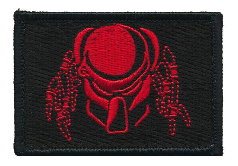 Predator Patch (Embroidered Hook) (Black/Red)